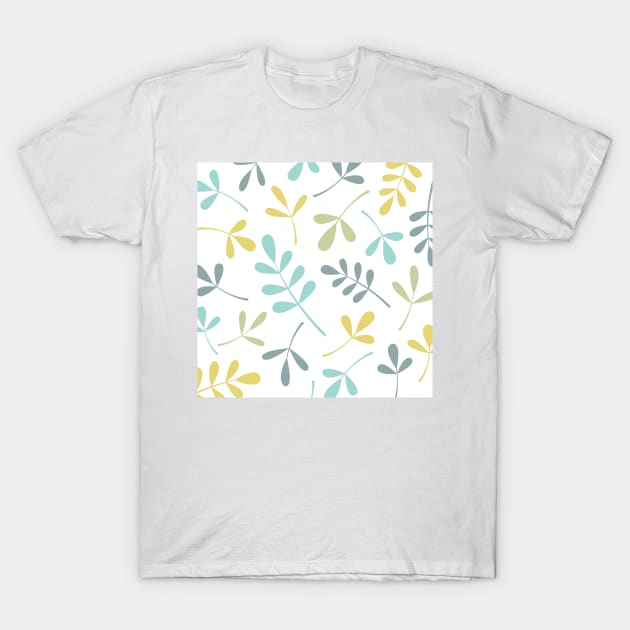 Assorted Lg Leaf Silhouettes Color Mix T-Shirt by NataliePaskell